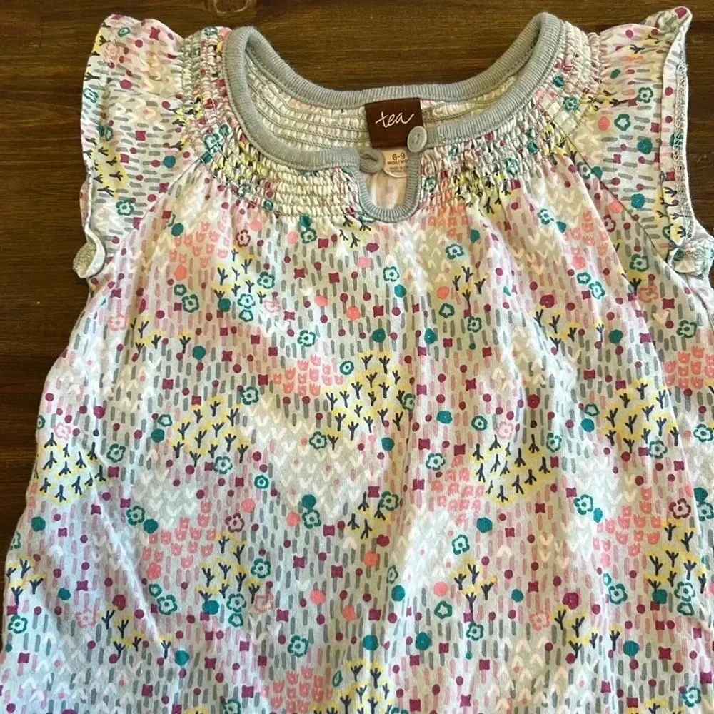 Tea Baby Girl Jumpsuit Floral Flowers 6-9M